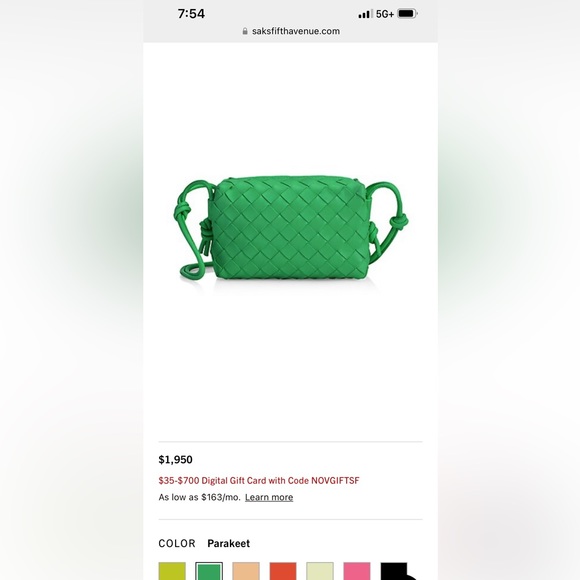 Bottega Veneta Mini loop in parakeet - Picture 11 of 11